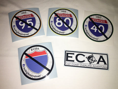No Highways Tour Anthology Sticker Set