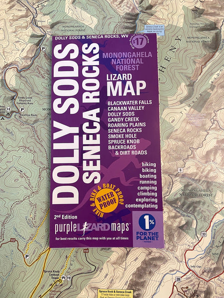 Purple Lizard Map - WV - Dolly Sods & Seneca Rocks