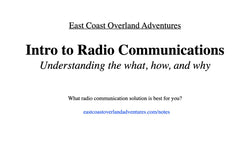 Notes: Intro to Radio Communications